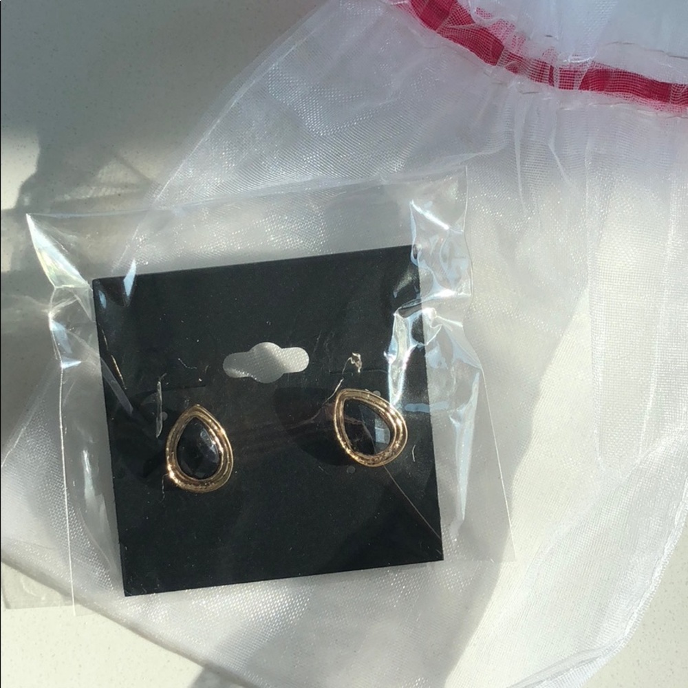 NWT Black Stone Earring